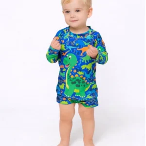 Conjunto Moda Praia Menino UV50+ Dino