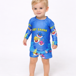 Conjunto Moda Praia Menino UV50+ Baby Shark