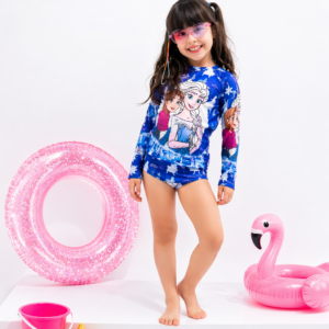 Conjunto Moda Praia Menina UV50+ Frozen