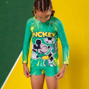 Conjunto Moda Praia Menino UV50+ Copa Mickey