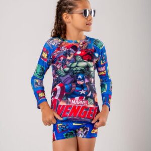 Conjunto Moda Praia Menino UV50+ Marvel
